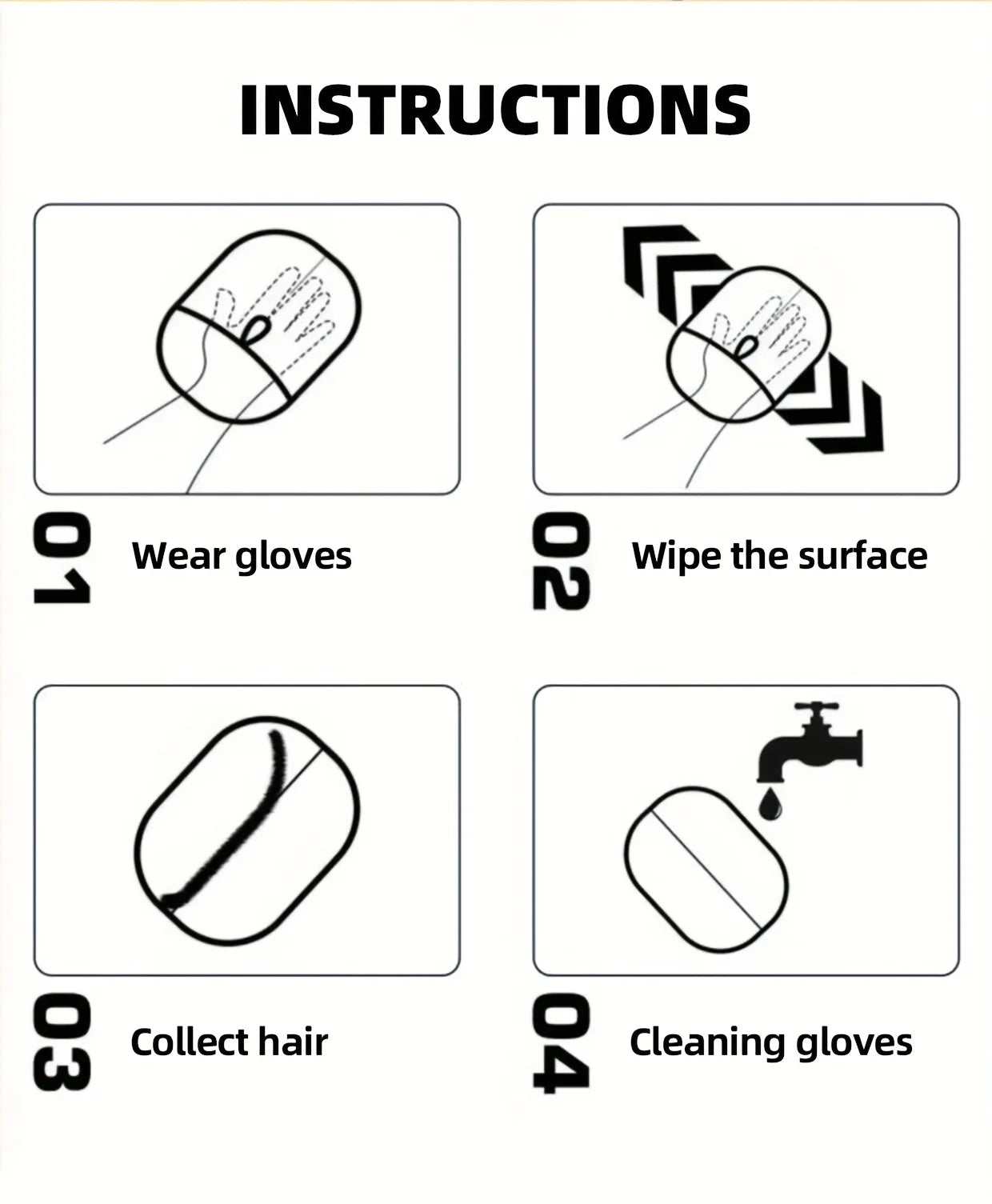 Pet Grooming Deshedding Glove — 2-Piece Set for Dogs & Cats