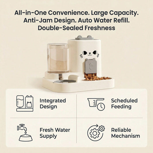 Gravity Pet Feeder and Water Dispenser Set