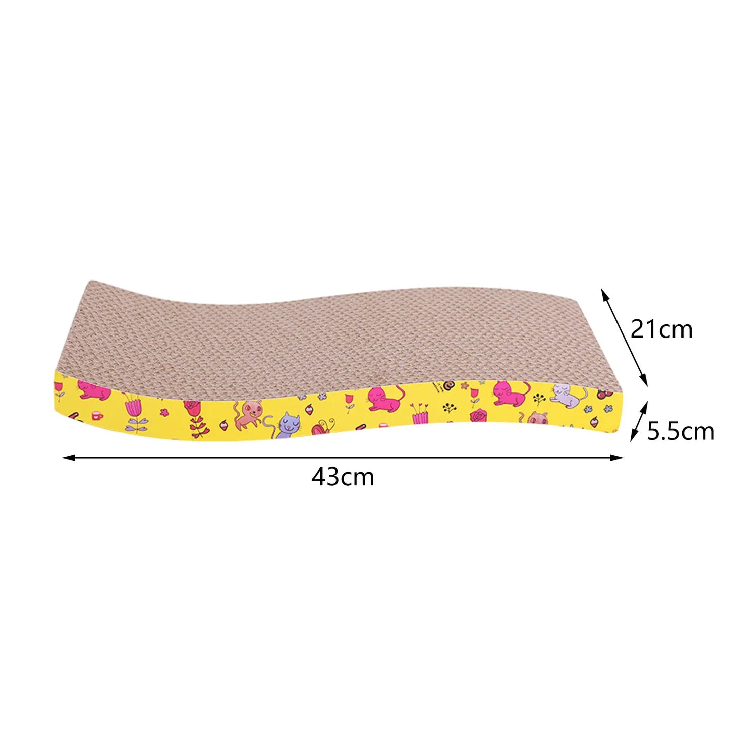 Cat Scratcher Lounge Pad — Reversible Cardboard, Catnip Included