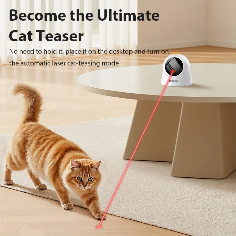 Automatic 360° Laser Cat Toy — Interactive Rotating Teaser, Indoor Cats