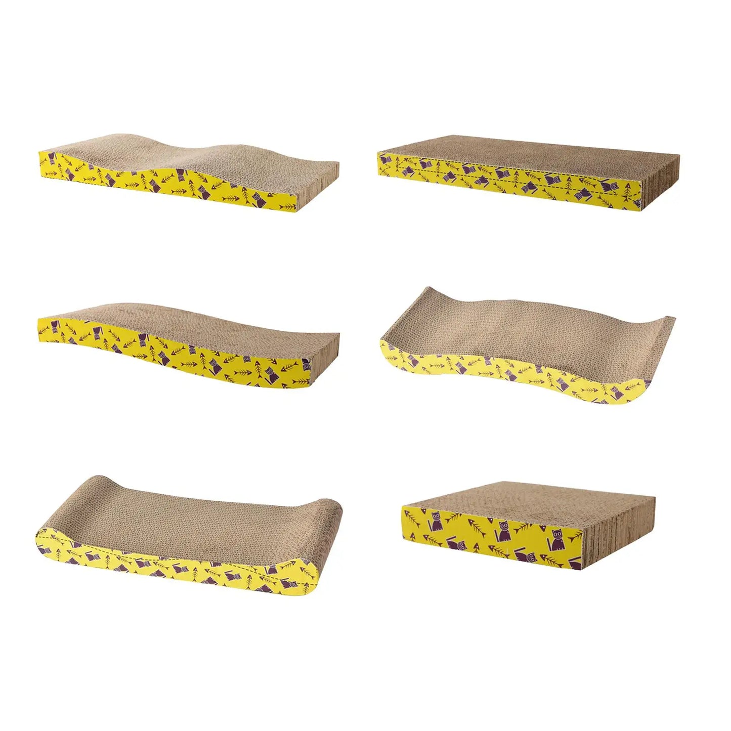 Cat Scratcher Lounge Pad — Reversible Cardboard, Catnip Included