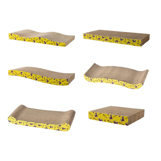 Cat Scratcher Lounge Pad — Reversible Cardboard, Catnip Included, Multiple Shapes & Sizes