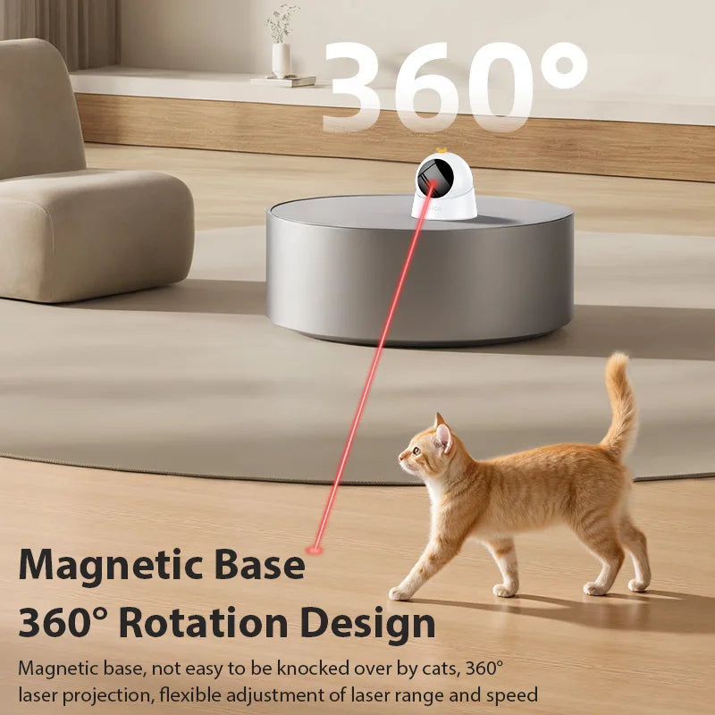 Automatic 360° Laser Cat Toy — Interactive Rotating Teaser, Indoor Cats