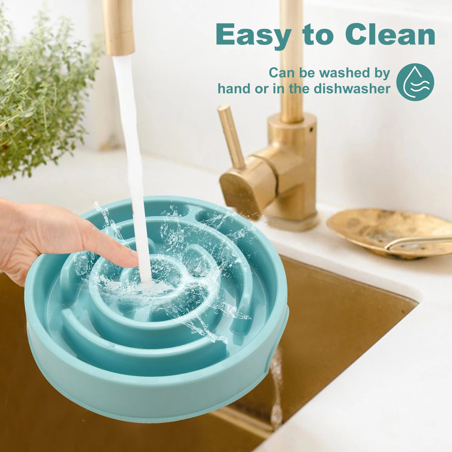 Slow Feeder Dog Bowl — Anti-Bloat Maze Design, Non-Slip, All Sizes