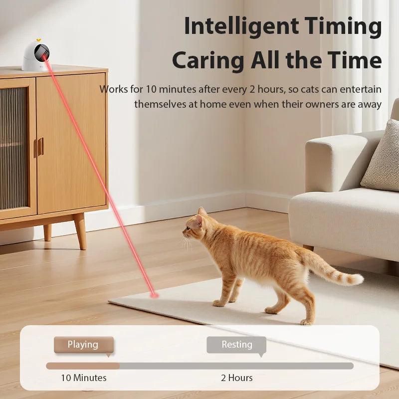 Automatic 360° Laser Cat Toy — Interactive Rotating Teaser, Indoor Cats