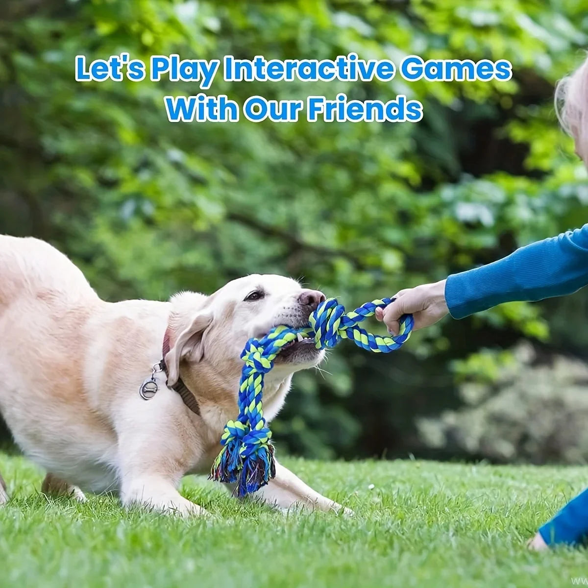Indestructible Dog Rope Chew Toy — Heavy Duty Knot Tug Toy, Medium & Large Dogs