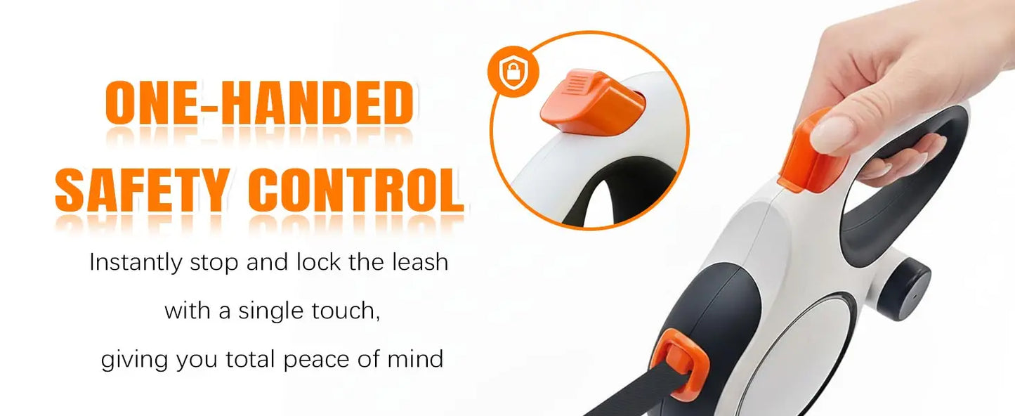 Retractable Dog Leash — Heavy Duty 5m/8m, Fits Small to Large Dogs (Up to 50kg)