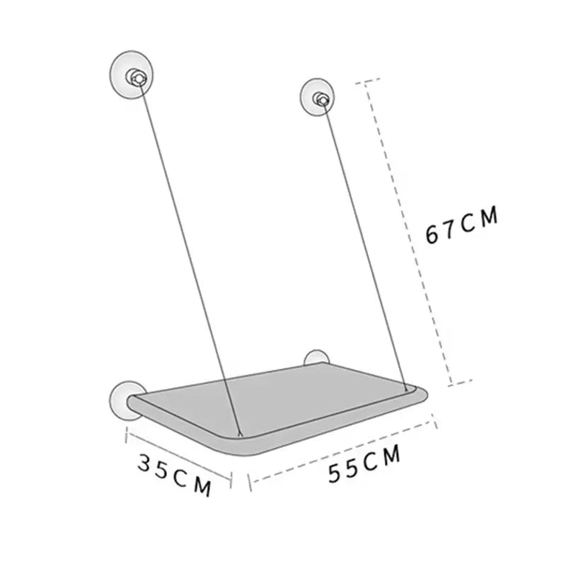 Cat Window Perch Hammock — Suction Cup Mount, Space Saving, All Seasons