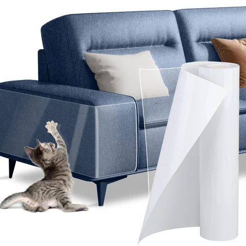 Cat Scratch Furniture Protector Tape 60 Pcs Self-Adhesive Clear Strips