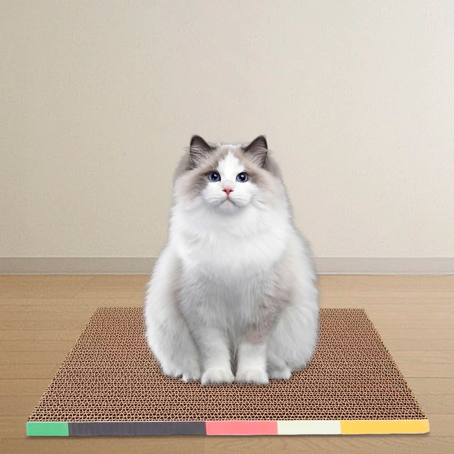 Cat Scratcher Lounge Pad — Reversible Cardboard, Catnip Included