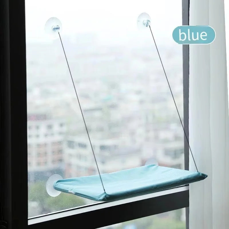 Cat Window Perch Hammock — Suction Cup Mount, Space Saving, All Seasons