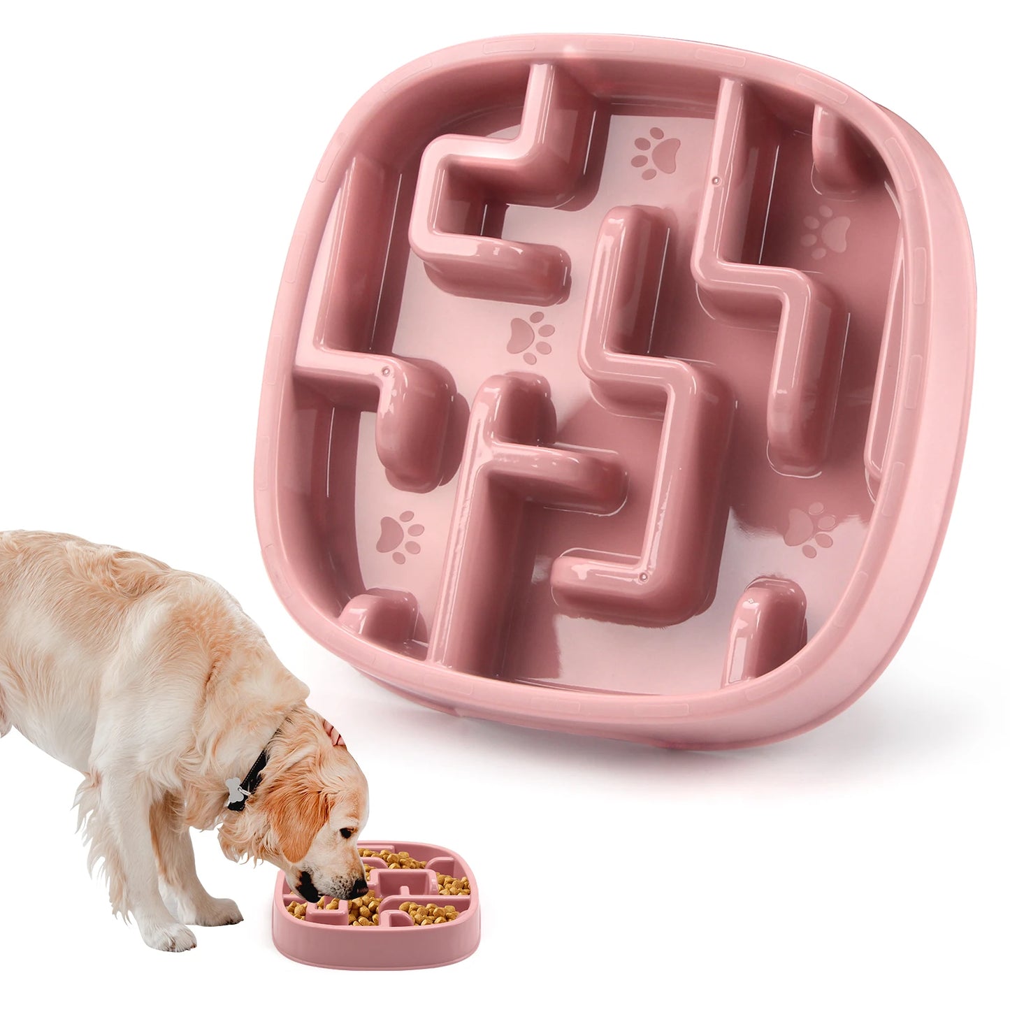 Slow Feeder Dog Bowl — Anti-Bloat Maze Design, Non-Slip, All Sizes