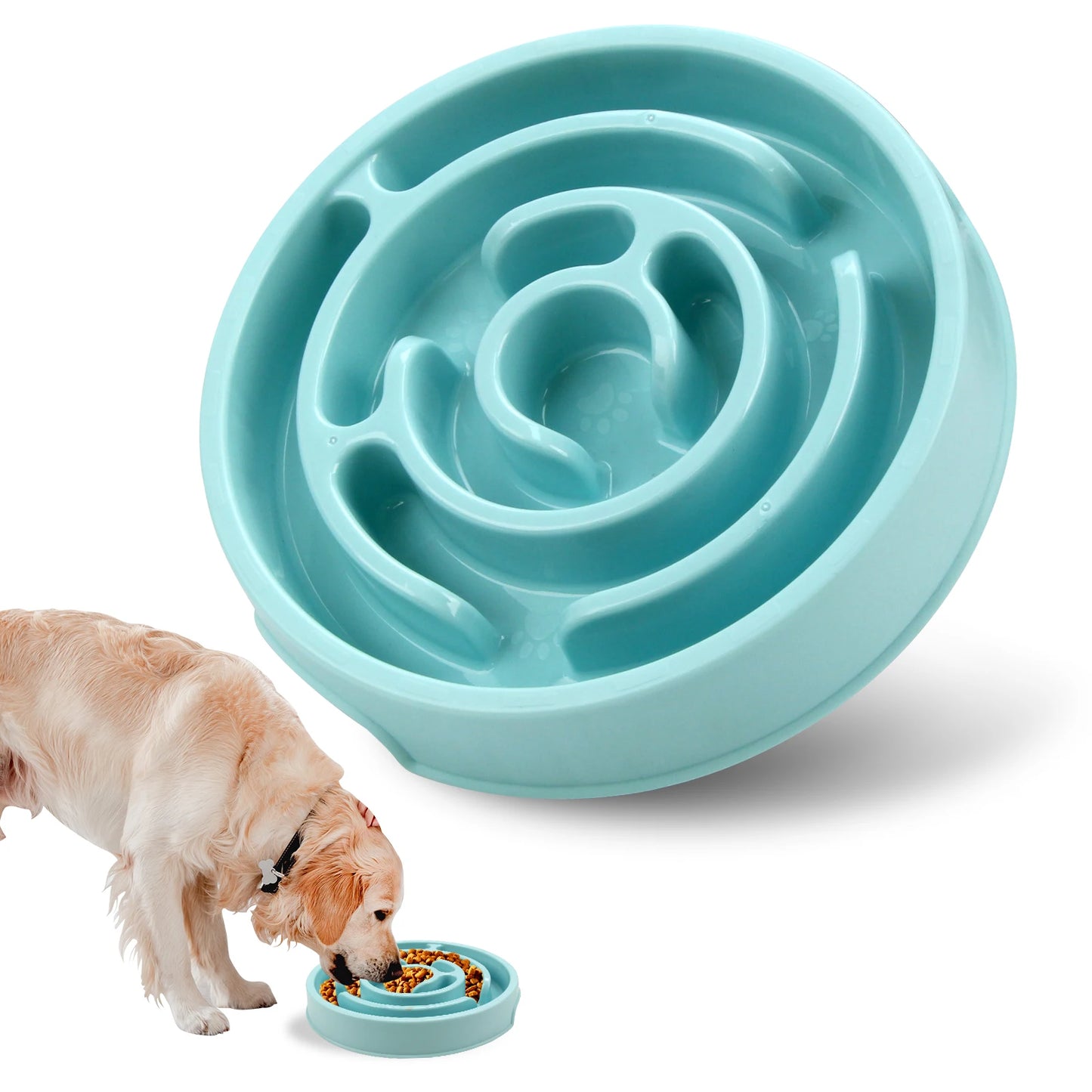 Slow Feeder Dog Bowl — Anti-Bloat Maze Design, Non-Slip, All Sizes