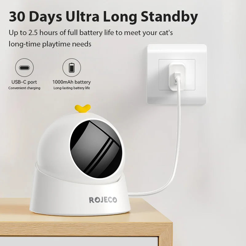 Automatic 360° Laser Cat Toy — Interactive Rotating Teaser, Indoor Cats