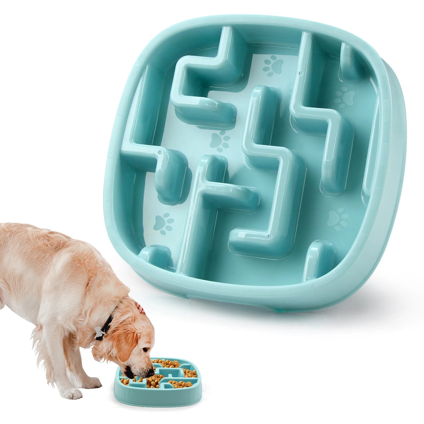 Slow Feeder Dog Bowl — Anti-Bloat Maze Design, Non-Slip, All Sizes