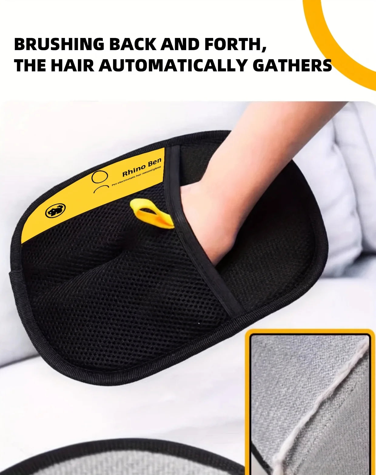 Pet Grooming Deshedding Glove — 2-Piece Set for Dogs & Cats
